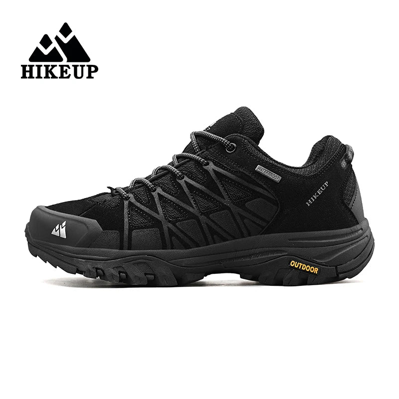 HIKEUP Men's Waterproof Hiking Shoes - Breathable Outdoor Trekking Boots