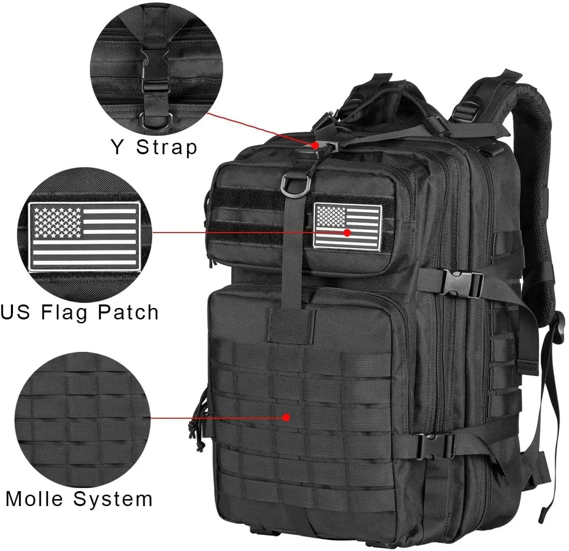 ReFire Gear Tactical Backpack 30-45L - Military Grade Outdoor Survival Pack