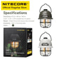 NITECORE LR40 Rechargeable Camping Lantern - 100 Lumens LED Light with Power Bank