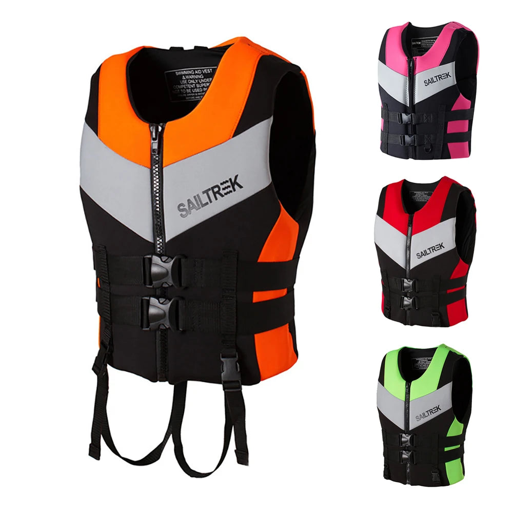 Adult Neoprene Life Jacket - Professional Water Sports Safety Vest