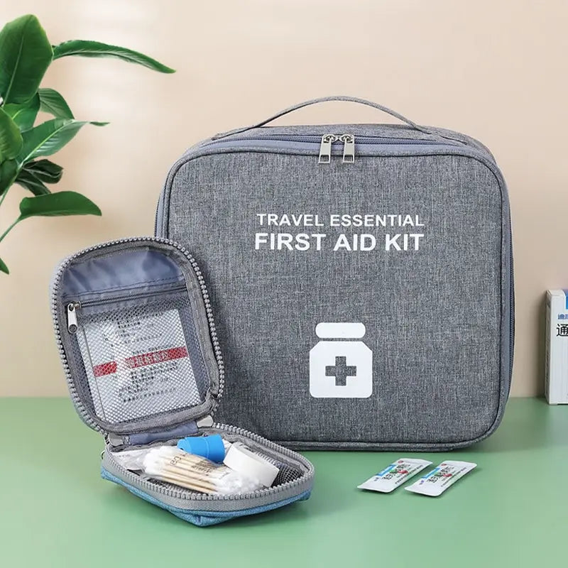 Premium Family First Aid Kit - Portable Travel Medical Storage Organizer