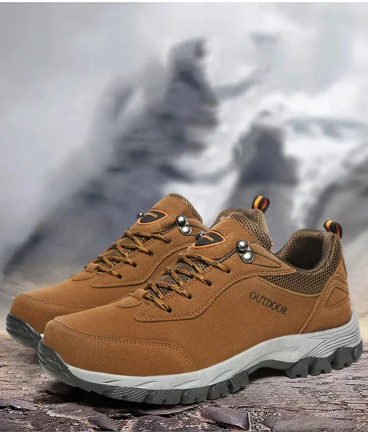 Men's Outdoor Suede Leather Hiking Shoes - Waterproof Trail & Hunting Boots