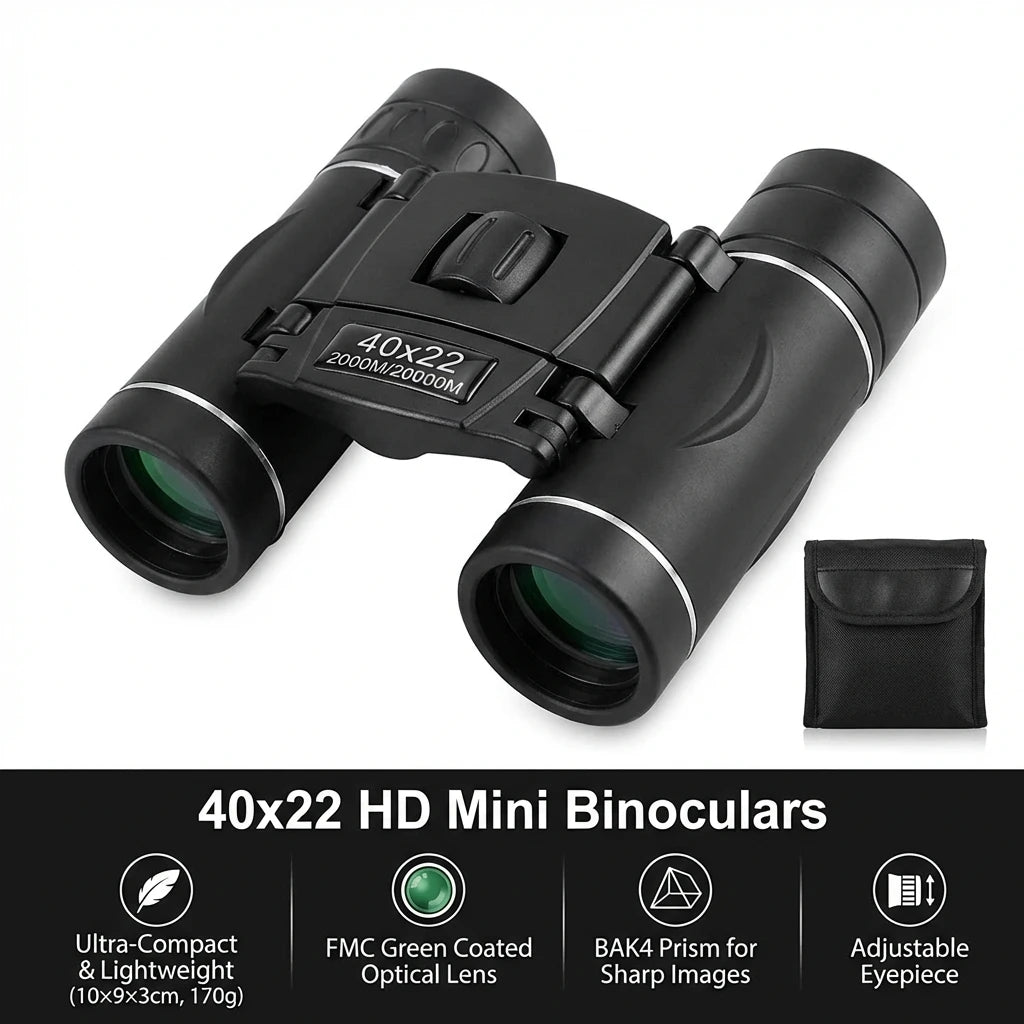 Professional 40x22 HD Binoculars with BAK4 Prism and FMC Lens