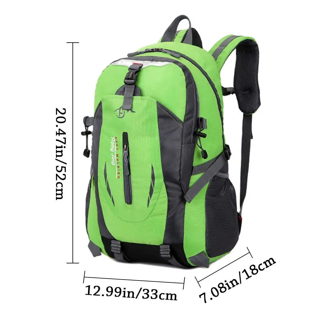 40L Waterproof Hiking Backpack - Durable Nylon Outdoor Rucksack