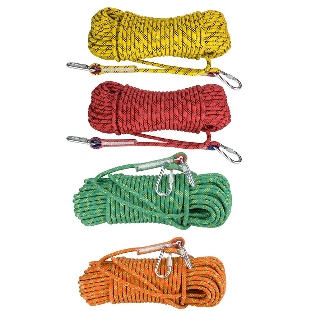 Professional 12mm Outdoor Rock Climbing Rope - 30m Safety Escape Cord