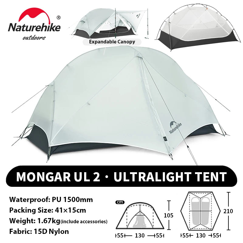 Naturehike Mongar UL PRO 2-Person Ultralight Camping Tent