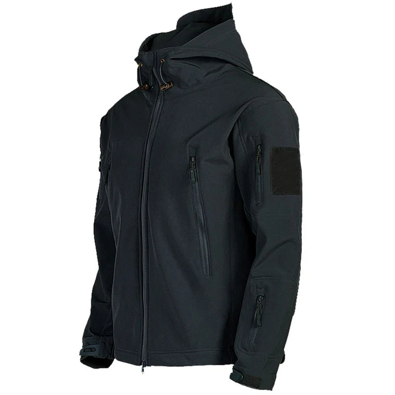 Men's Tactical Soft Shell Jacket - Windproof & Waterproof Military Combat Coat