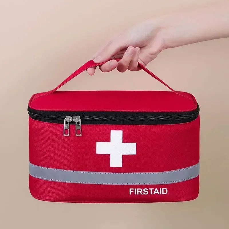 Portable First Aid Kit - Large Capacity Medical Storage Organizer