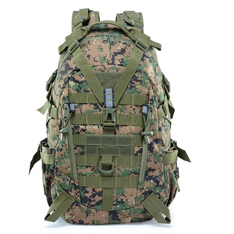 Tactical Camping Backpack - 40L Outdoor Hiking Rucksack with MOLLE System