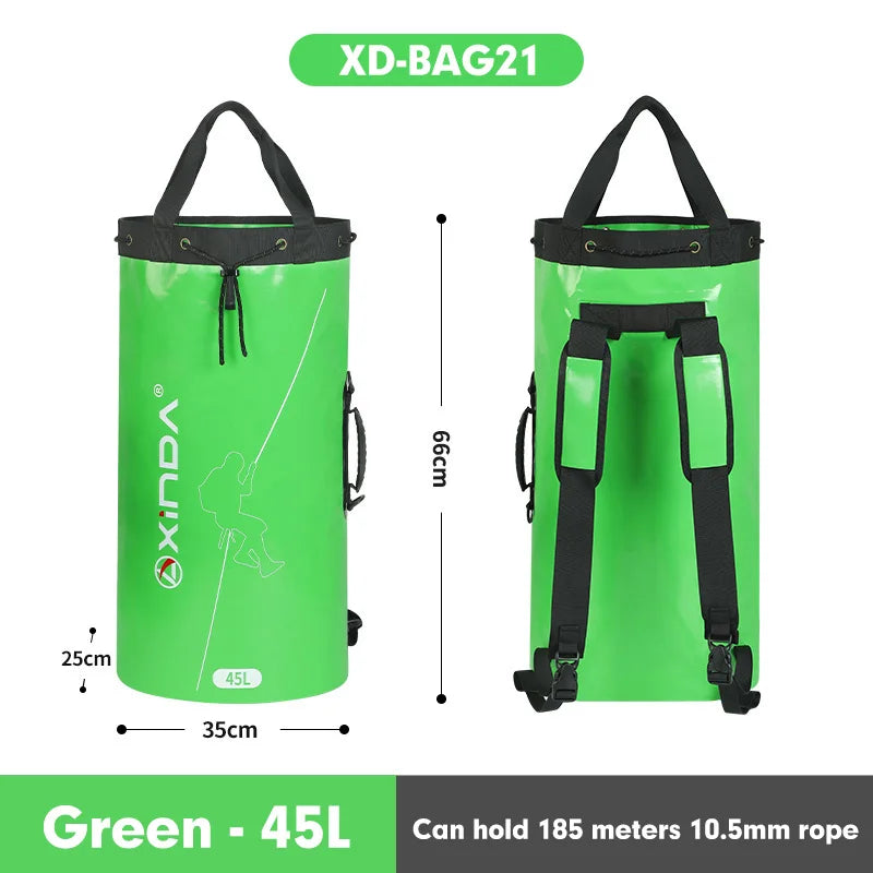 XINDA Rock Climbing Rope Bag - 55L Professional Rescue Equipment Backpack