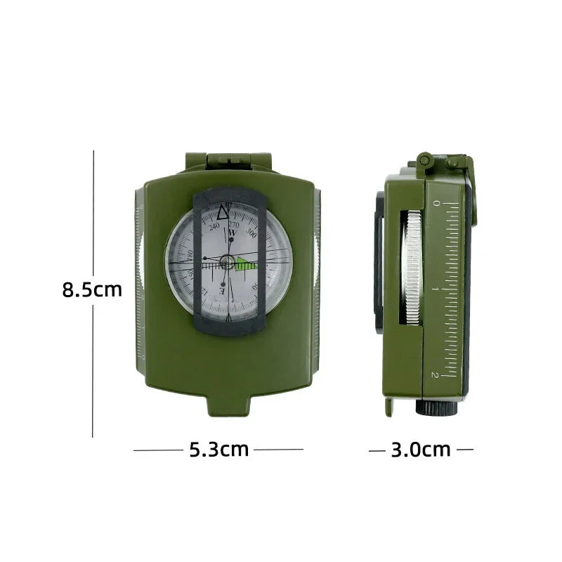 Professional Tactical Survival Compass - High Precision Metal Sight with Luminous Display