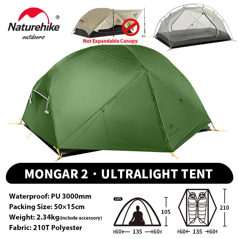 Naturehike Mongar UL PRO 2-Person Ultralight Camping Tent