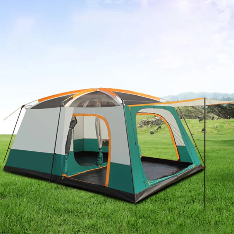 Family Camping Tent - 5-8 Person Double Layer Waterproof Shelter