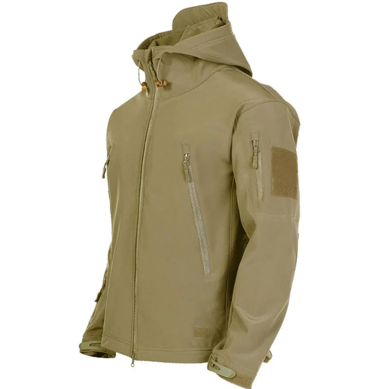 Men's Tactical Soft Shell Jacket - Windproof & Waterproof Military Combat Coat