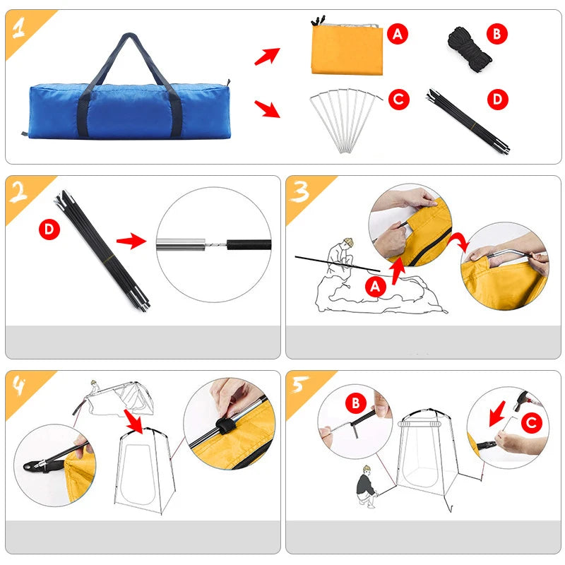 Portable Pop-Up Privacy Tent - UV Protection Shelter for Camping & Outdoor Activities