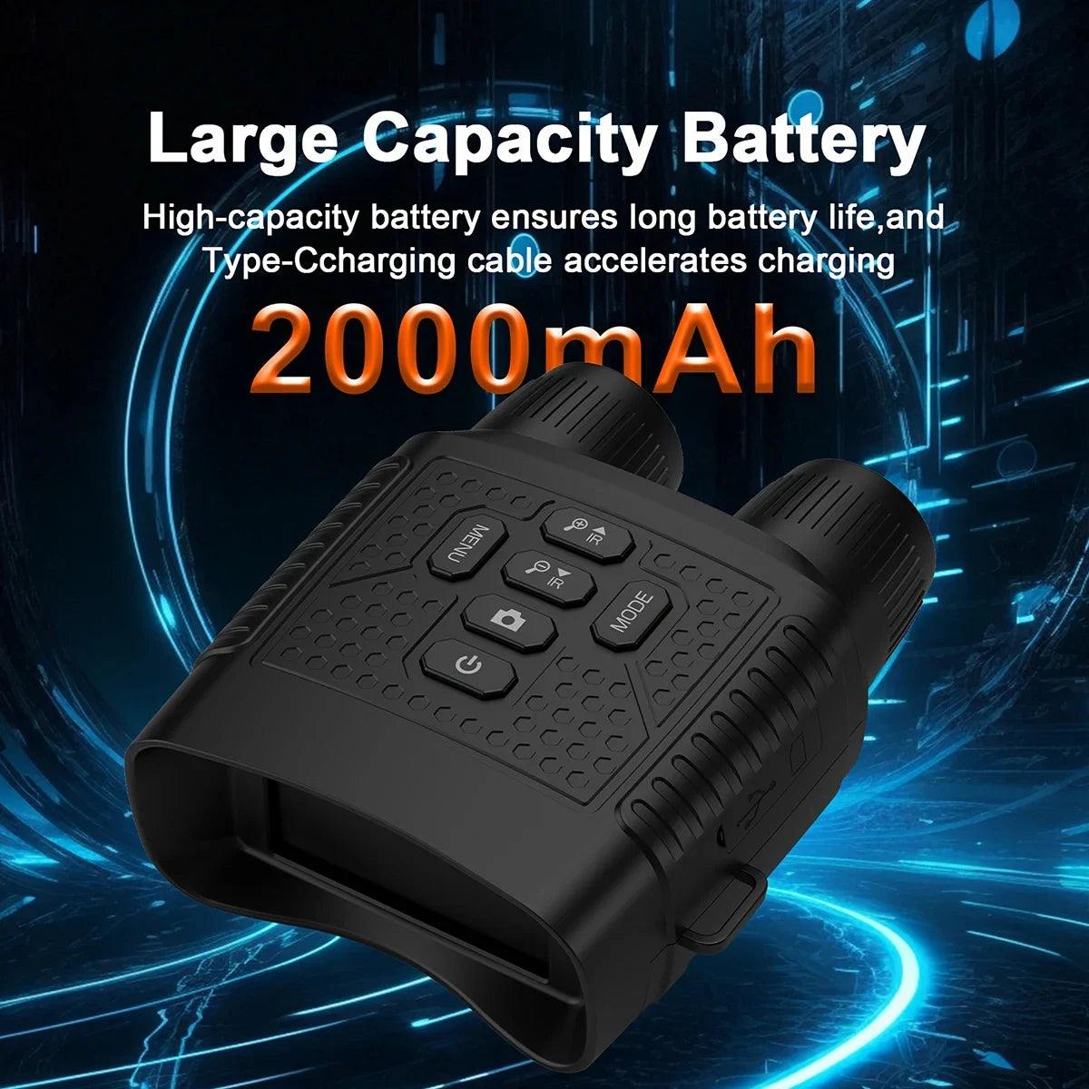 Professional Night Vision Binoculars with 2.5K Resolution and 6X Digital Zoom