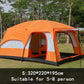 Family Camping Tent - 5-8 Person Double Layer Waterproof Shelter