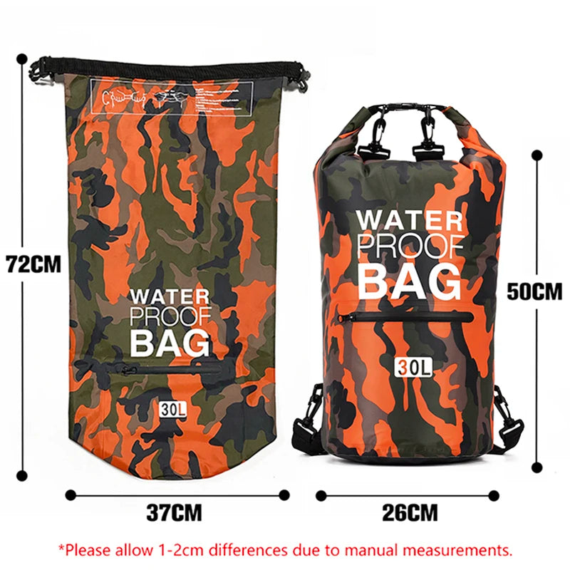 Waterproof Dry Bag Backpack - 30L/15L with Wet Separation Pocket