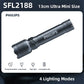 Philips Rechargeable LED Flashlight - 300 Lumen Tactical Torch with USB Charging