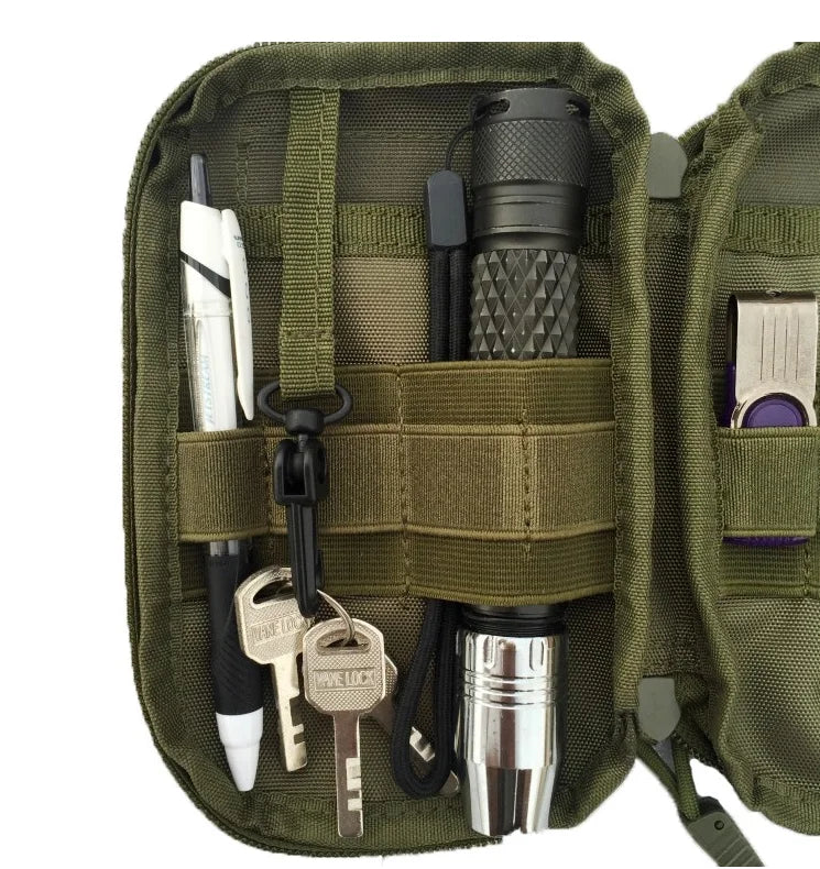 Tactical MOLLE EDC Organizer Pouch - Waterproof Multi-Purpose Waist Bag