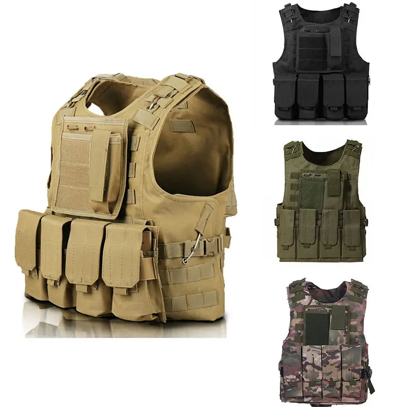 Professional Tactical MOLLE Assault Vest - Army Green