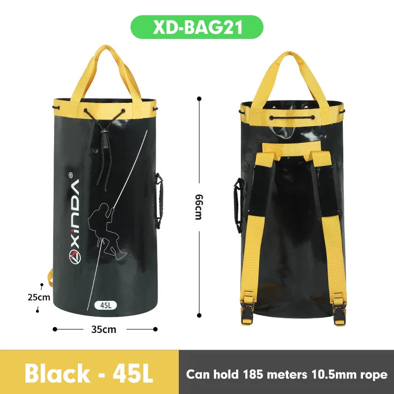 XINDA Rock Climbing Rope Bag - 55L Professional Rescue Equipment Backpack