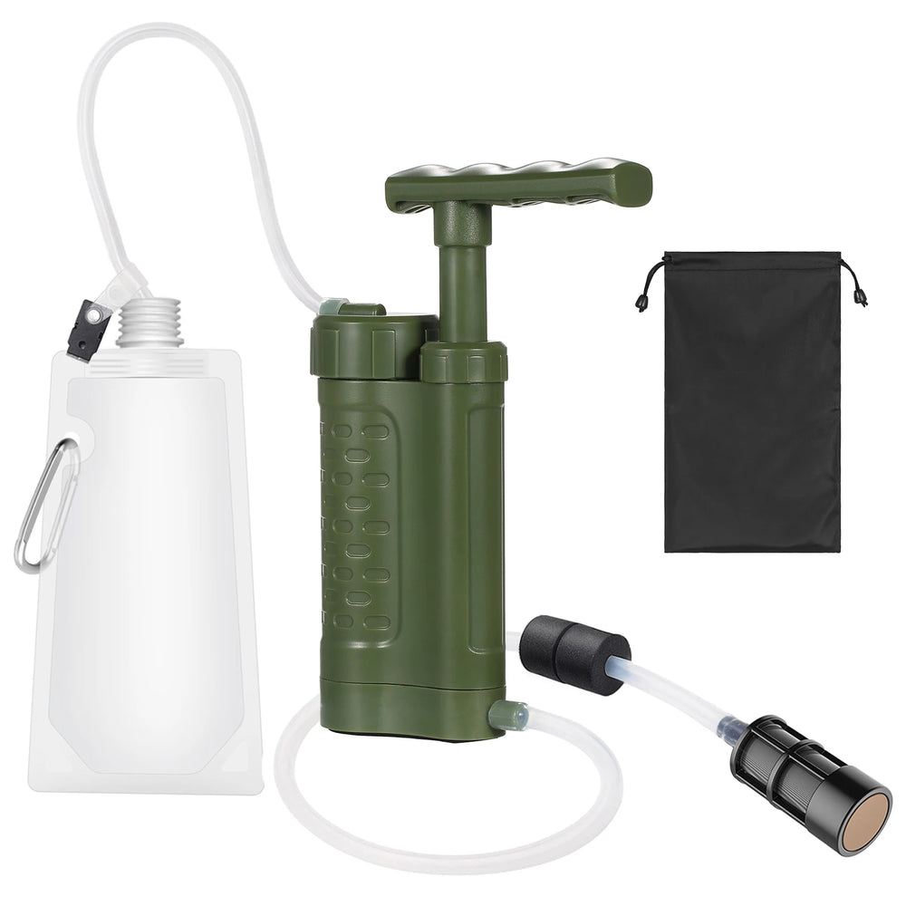 Portable Water Purifier Pump - 0.01 Micron Filtration System for Outdoor & Emergency Use