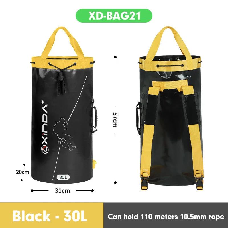 XINDA Rock Climbing Rope Bag - 55L Professional Rescue Equipment Backpack