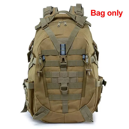 Tactical Camping Backpack - 40L Outdoor Hiking Rucksack with MOLLE System