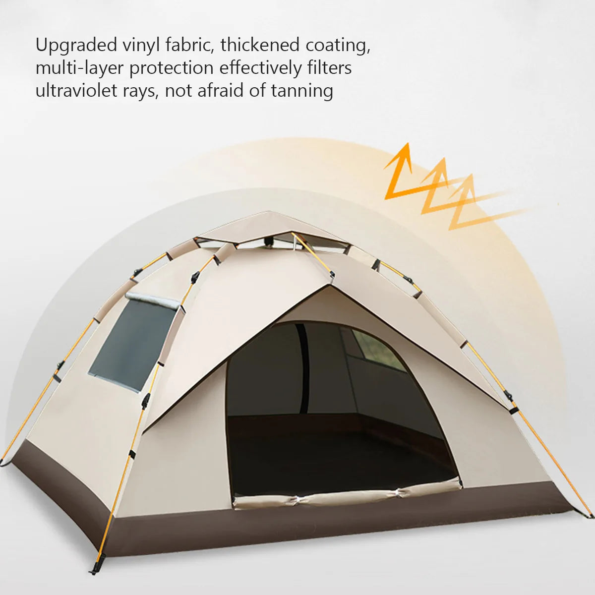 Premium 4-Season Automatic Camping Tent - Waterproof & UV-Resistant for 3-4 People