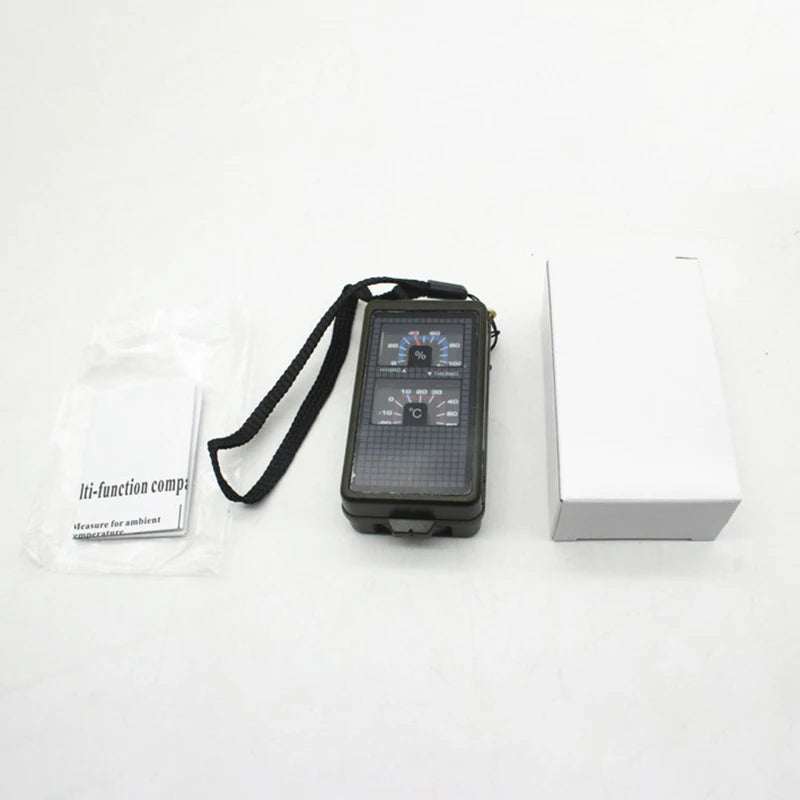 Professional Multi-Function Outdoor Compass with Thermometer & Hygrometer