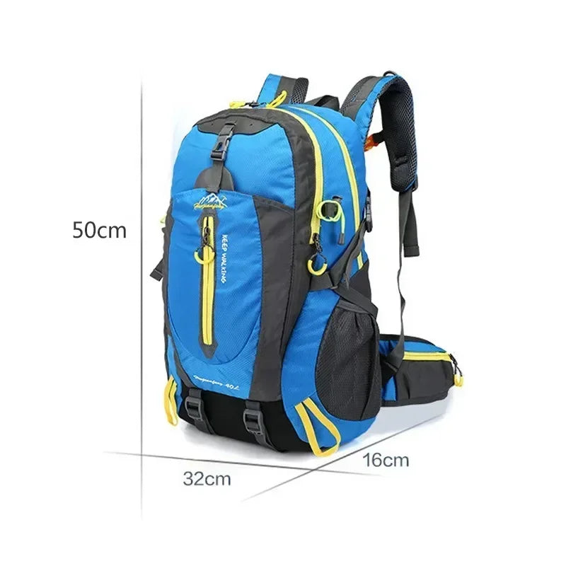 40L Water-Resistant Hiking Backpack - Outdoor Travel & Trekking Daypack