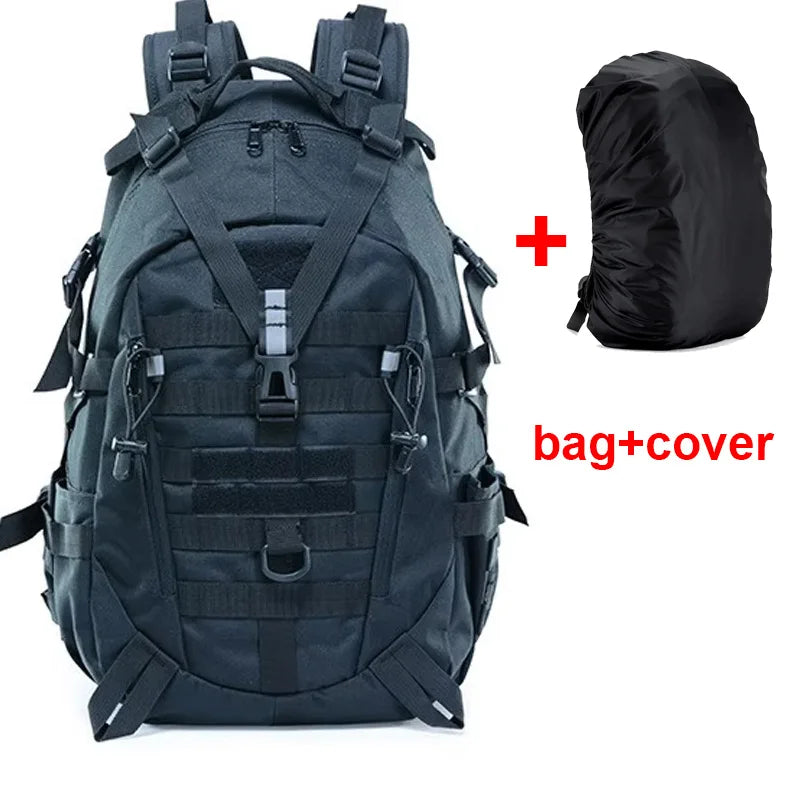 Tactical Camping Backpack - 40L Outdoor Hiking Rucksack with MOLLE System