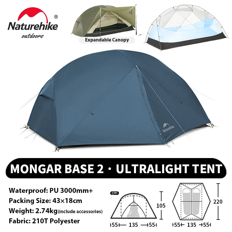 Naturehike Mongar UL PRO 2-Person Ultralight Camping Tent