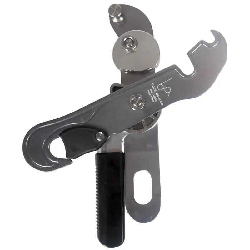 Professional Rock Climbing Descender with Stop Handle Control