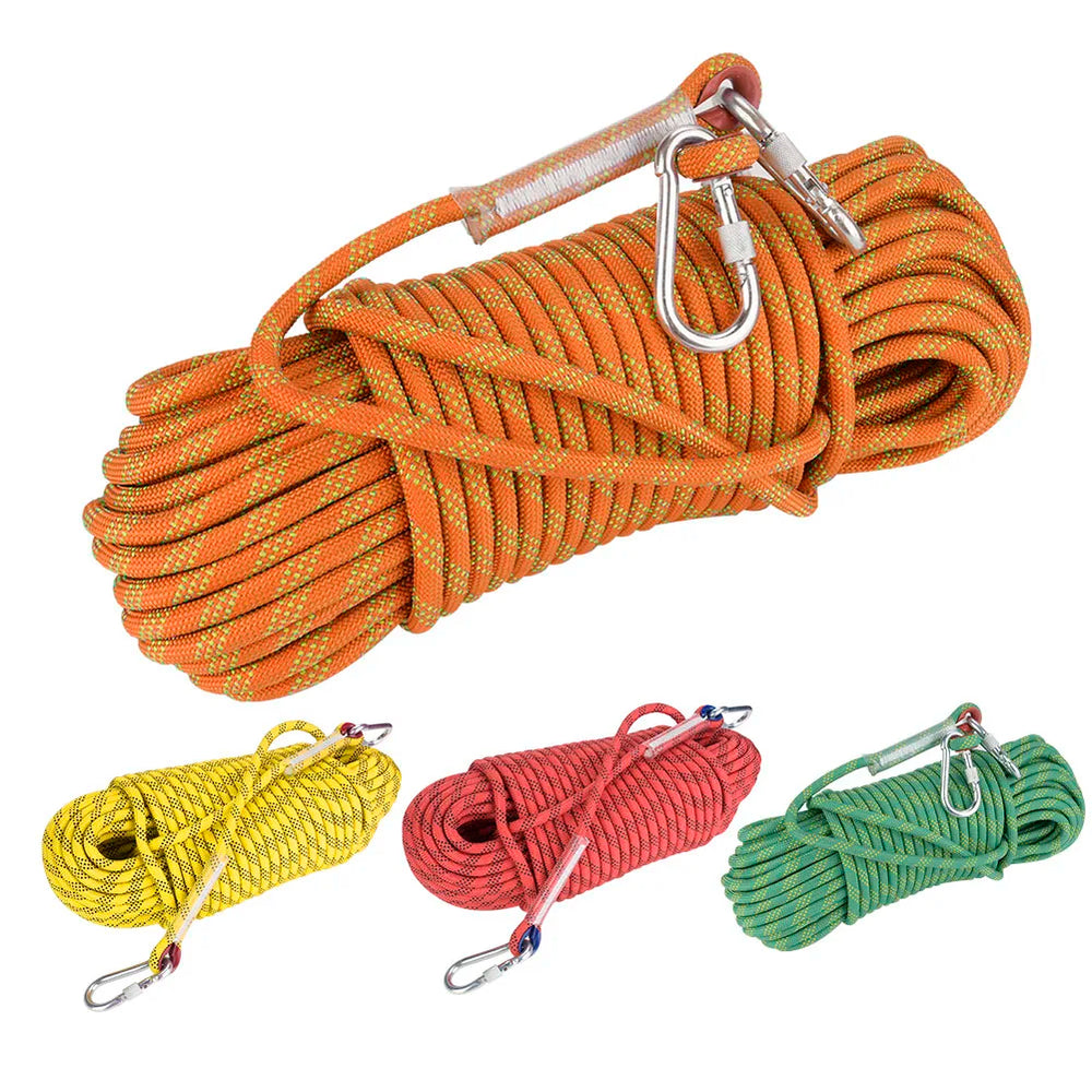 Professional 12mm Outdoor Rock Climbing Rope - 30m Safety Escape Cord