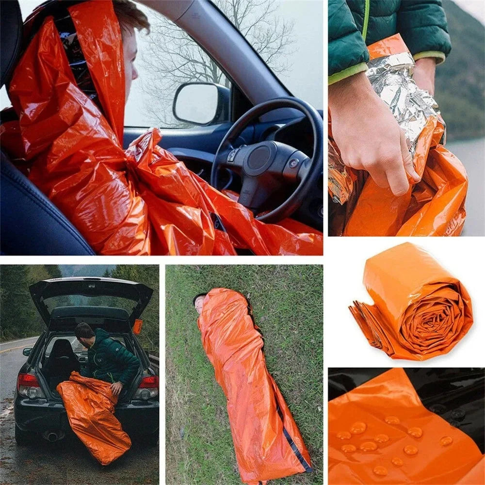 Emergency Mylar Thermal Sleeping Bag - Waterproof Survival Shelter