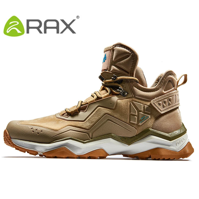 RAX Waterproof Mid-Top Hiking Boots - Men's & Women's Outdoor Trekking Shoes