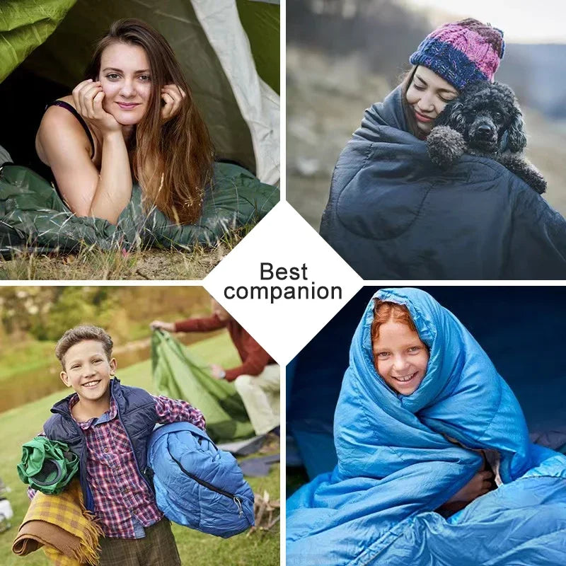PACOONE 4-Season Camping Sleeping Bag - Lightweight Winter Envelope Design