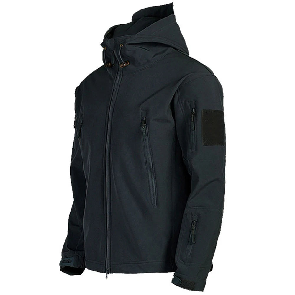 Men's Tactical Soft Shell Jacket - Windproof & Waterproof Military Combat Coat