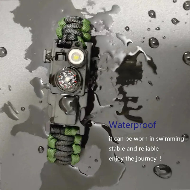 LED Paracord Survival Bracelet - Waterproof Emergency 550 Parachute Cord