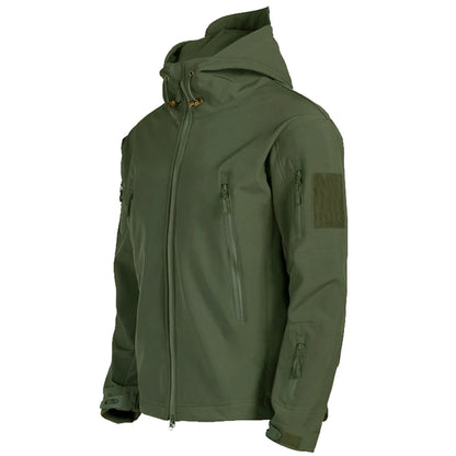 Men's Tactical Soft Shell Jacket - Windproof & Waterproof Military Combat Coat
