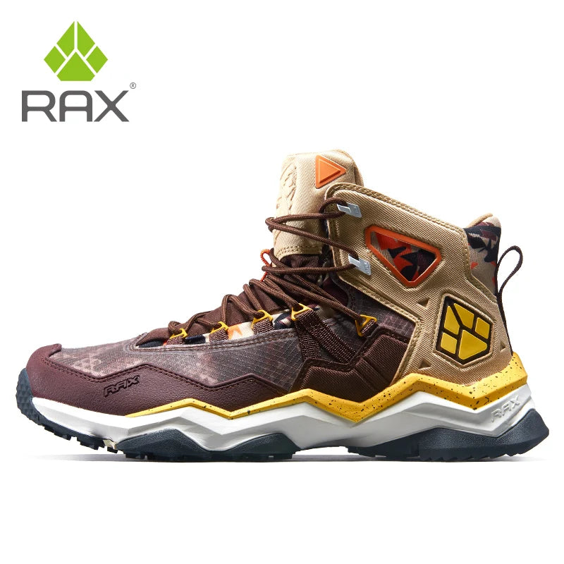 RAX Waterproof Mid-Top Hiking Boots - Men's & Women's Outdoor Trekking Shoes