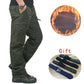 Men's Double-Layer Thermal Cargo Pants - Winter Tactical Trousers
