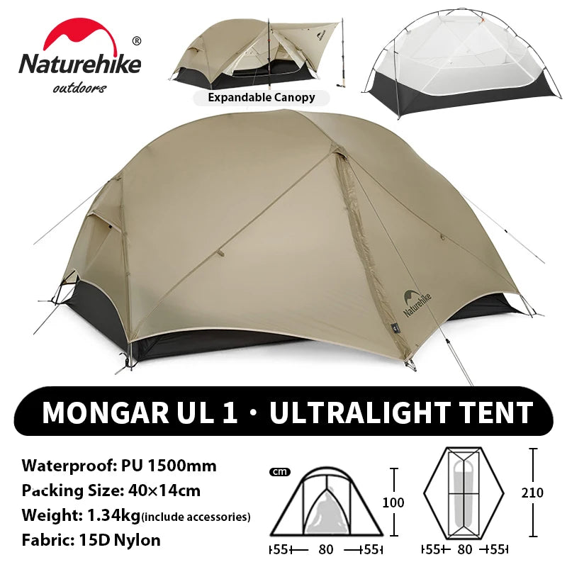 Naturehike Mongar UL PRO 2-Person Ultralight Camping Tent