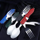 Foldable Camping Utensil Set - Stainless Steel Multi-Tool