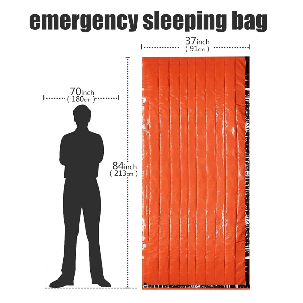 Emergency Mylar Thermal Sleeping Bag - Waterproof Survival Shelter