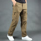 Men's Double-Layer Thermal Cargo Pants - Winter Tactical Trousers