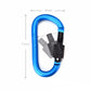 Professional Aluminum Carabiner Clips - 4 Pack Screw Gate Locking Carabiners