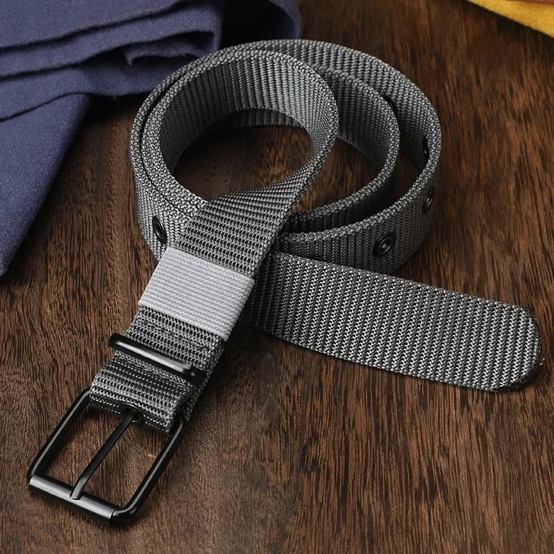 Premium Canvas Tactical Belt - Durable Nylon Weave for Men & Women